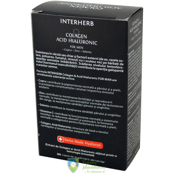 Interherb - Casa Herba Colagen si acid hialuronic pt Barbati 30 capsule