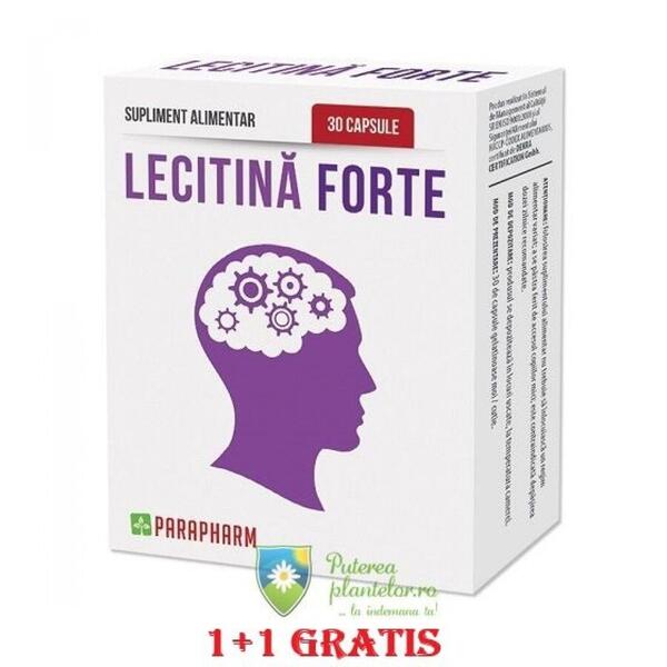 Parapharm Lecitina Forte 30 capsule 1+1 Cadou