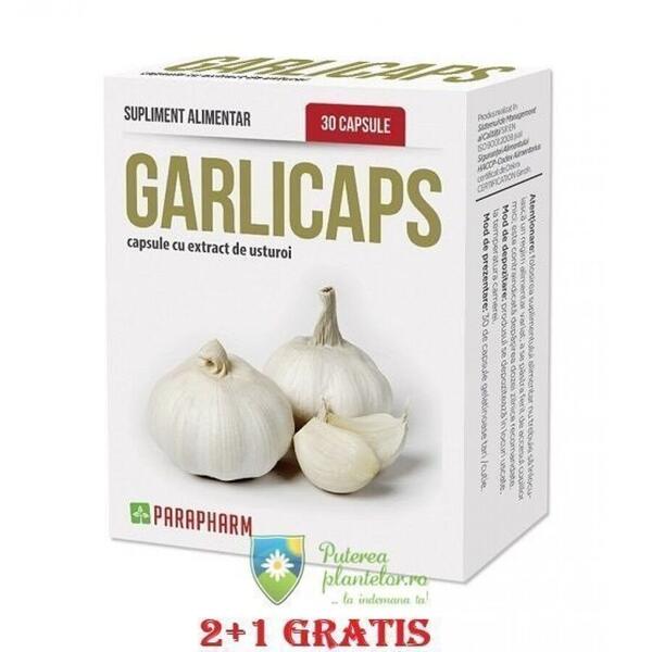 Parapharm Garlicaps (usturoi) 30 capsule 2+1 Cadou