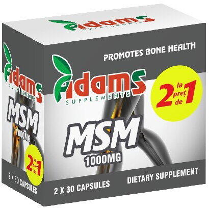 Adams Vision MSM 1000mg 30 capsule 1+1 Cadou