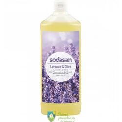 Sodasan Sapun lichid bio/Gel de dus Lavanda Masline (rezerva) 1 l