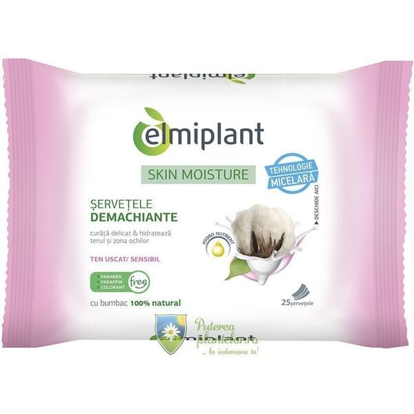 Elmiplant Skin Moisture Servetele Demachiante ten uscat 25 buc