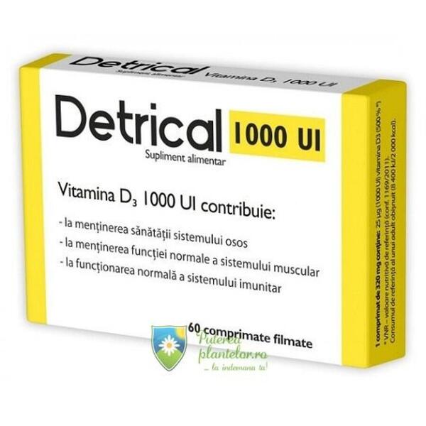 Zdrovit Detrical D3 1000 IU 60 comprimate
