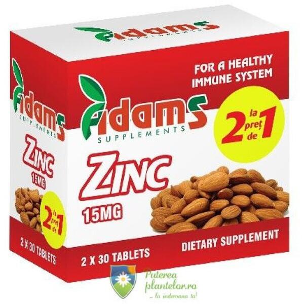Adams Vision Zinc 15mg 30 tablete 1 + 1 Gratis