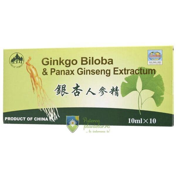 L&L Plant Ginkgo Biloba si Panax Ginseng 10 fiole*10 ml