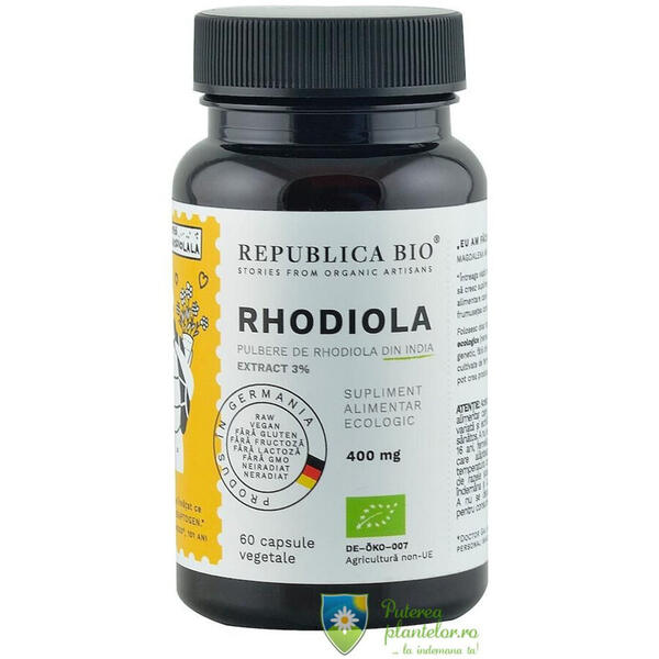 Republica Bio Rhodiola Ecologica 400mg extract 3% 60 capsule