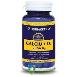Calciu + D3 cu Vitamina K2 60 capsule