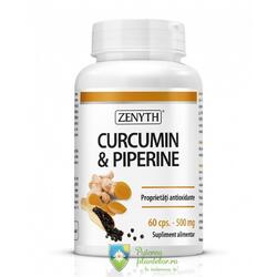 Curcumin si Piperine 60 capsule