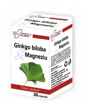 FarmaClass Ginkgo Biloba cu Magneziu 30 capsule
