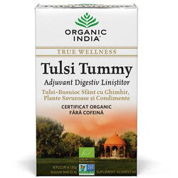 Ceai Digestiv Tulsi (Busuioc Sfant) Tummy cu Ghimbir 18 plicuri