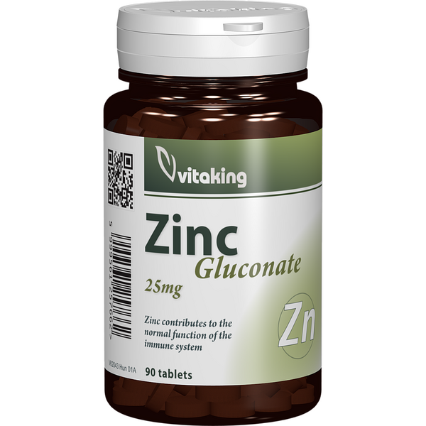 Vitaking Gluconat de Zinc 25mg 90 comprimate